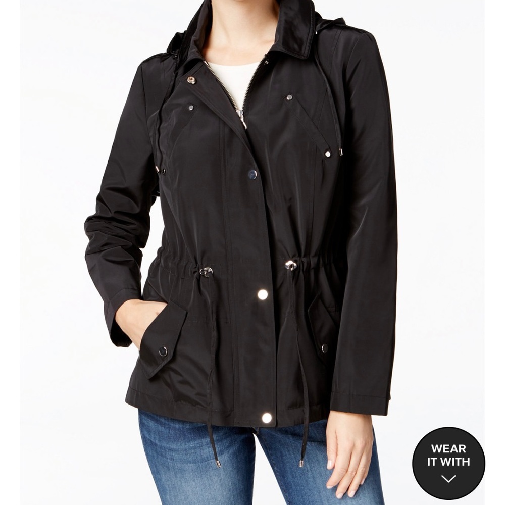 Black Charter Club Anorak Jacket